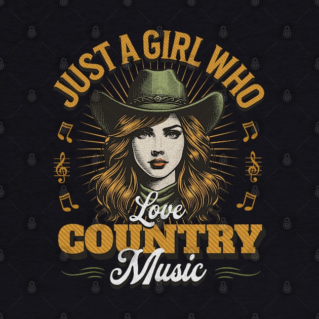 Just A Girl Who Loves Country Music Tee | Country Music Fan & Concert Goer by JJDezigns